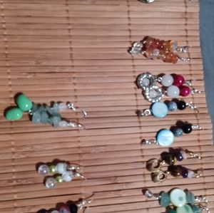 Home made earrings made by me from beads